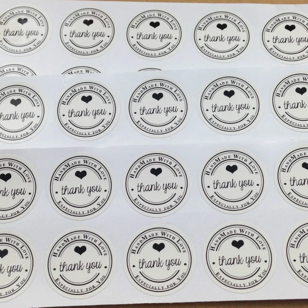 

white paper sticker label self-adhesive label kraft label sticker Diameter 3cm circle sticker label for DIY handmade gift