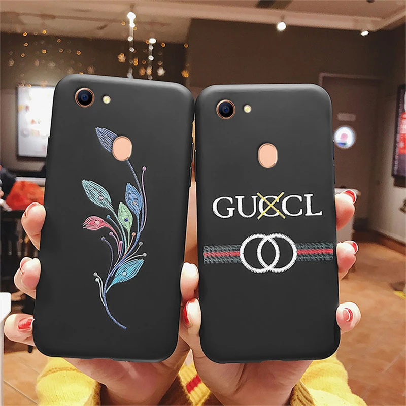 Snzvok Matte TPU Silicone Cartoon Embroidery Soft Phone Case For Vivo X7 X9 X9S X20 Plus X21i X23 V5 V7 V9 Back Cover |