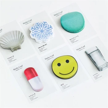 

1PC(20sheets)Creative stationery Special sticker pattern series Transparent sulfuric acid paper N times paste memo pad message