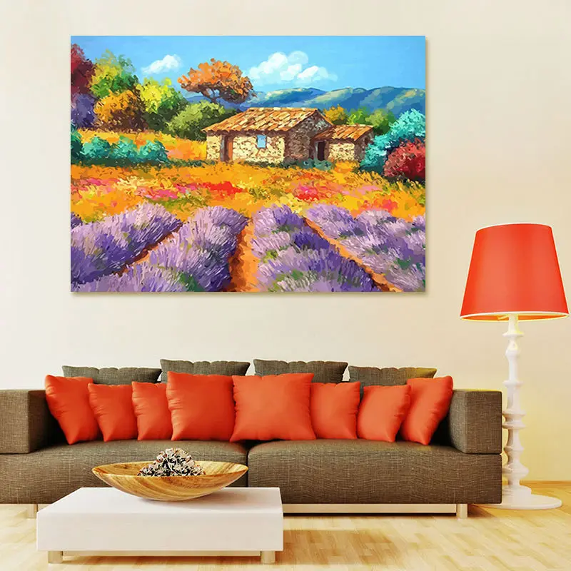 coloring by numbers Beautiful countryside digital paint by numbers