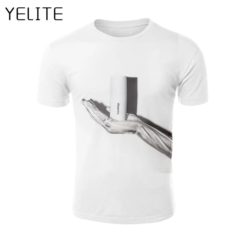 YELITE аниме футболка с принтом Мужская 3D артистичные Рубашки Летние
