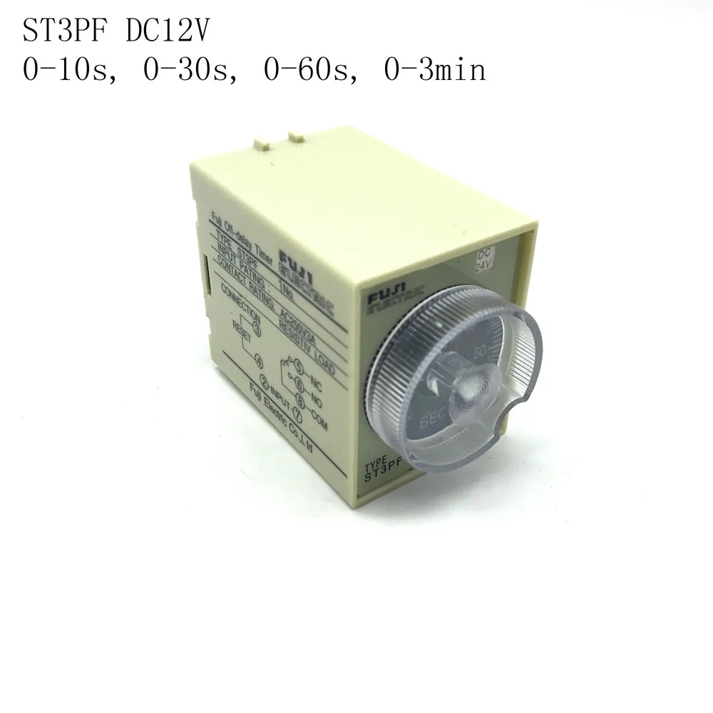 1 Set/Lot ST3PF DC12V 10S/30S/60S/180S Power Off delay Operation Time