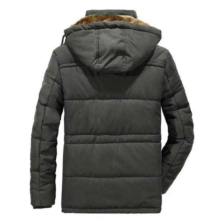 Мужская зимняя куртка 6XL 7XL 8XL Толстая теплая парка флисовая меховая с капюшоном Военная Куртка Карманы куртка ветровка