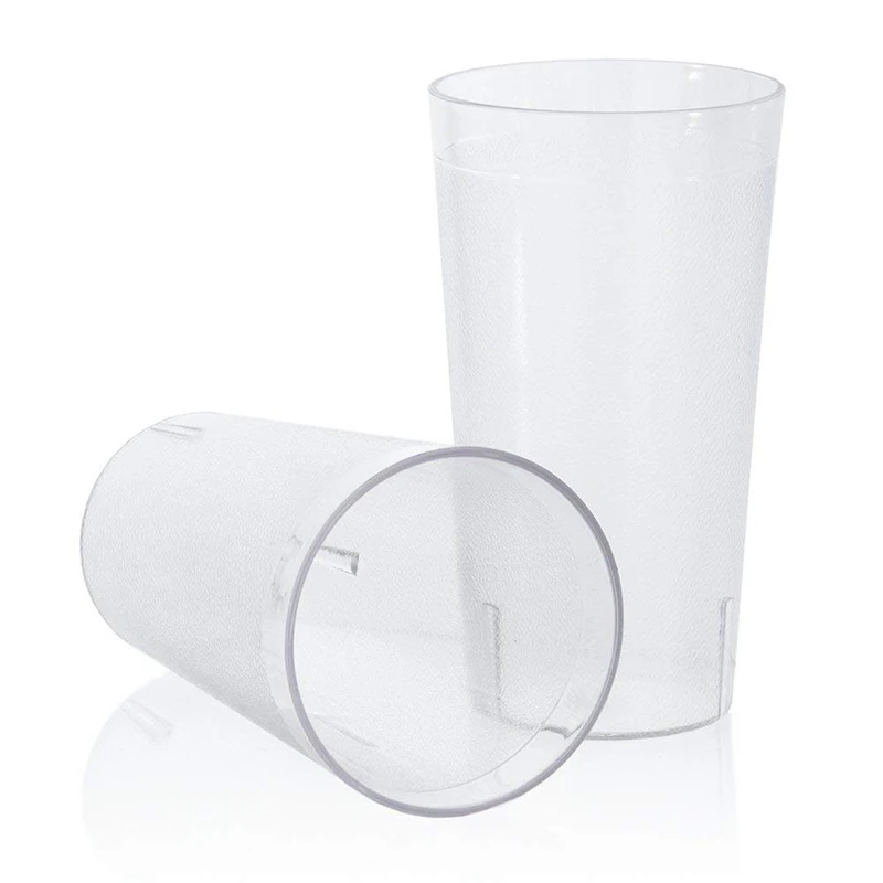 6 шт. 16 унций пластиковый Ресторан стакан чаша для напитков устойчивые к разрыву питьевые очки красная прозрачность устойчивые чашки для питья кафе