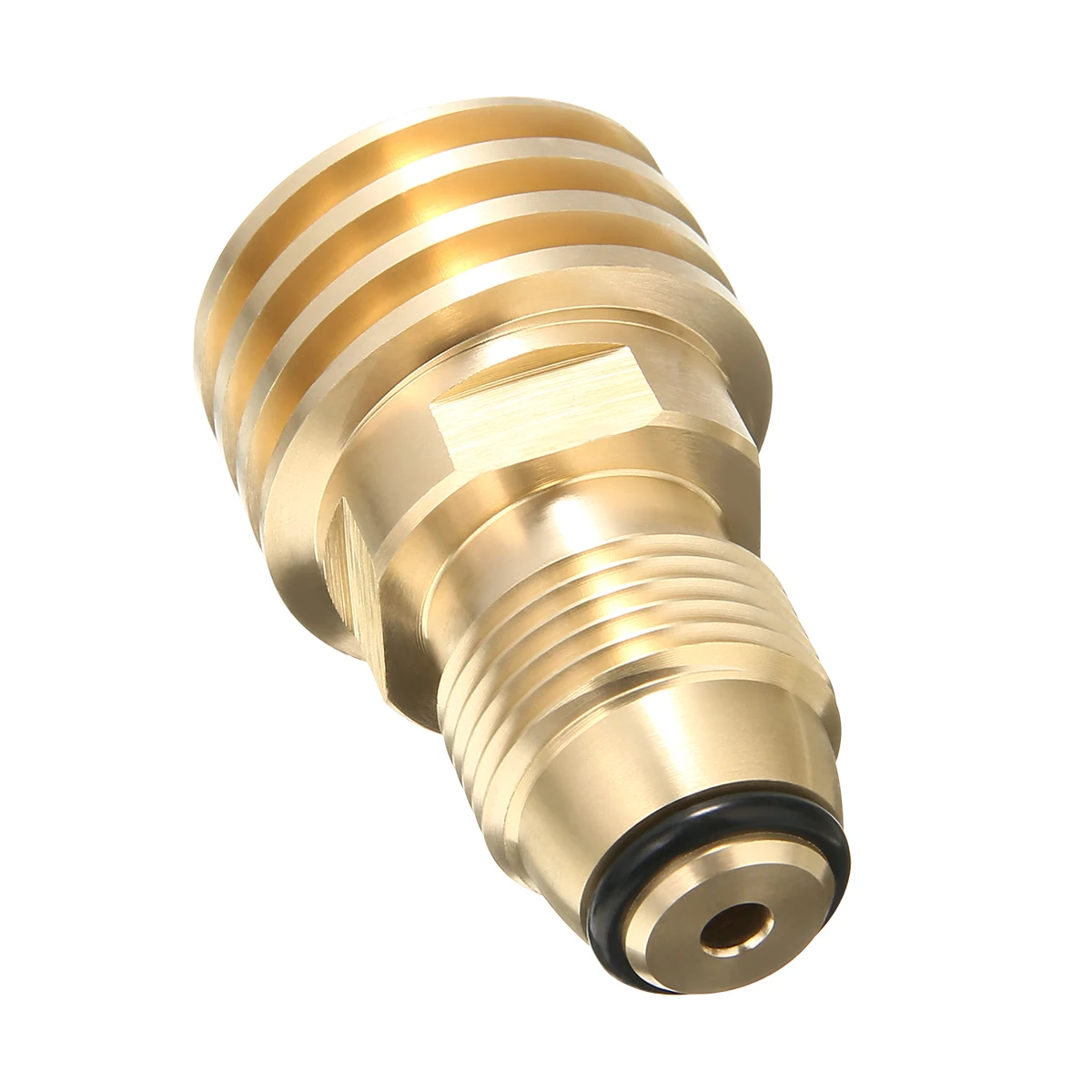 Converts Propane LP Tank Metal Garden Watering Adapter POL Service Valve to QCC (Type 1) Outlet Brass Adapter