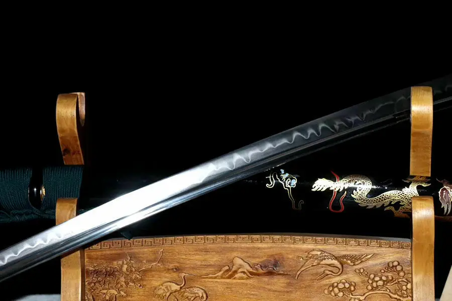 Handmade Japanese HRC65 Sharp T10 Clay Tempered Steel Blade Sword Samurai Katana Full Tang