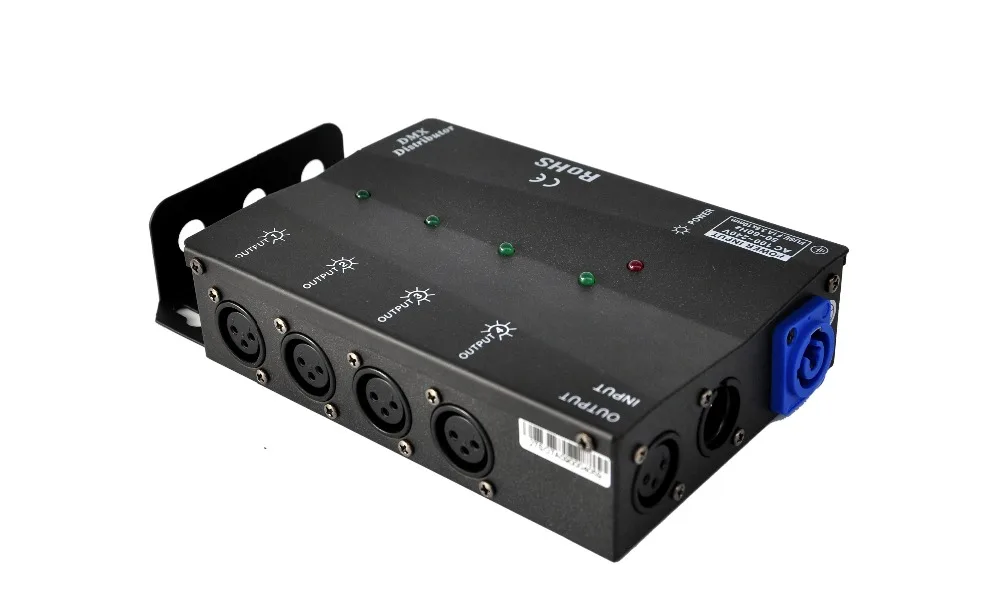 Multiple Installation Methods 4 Channels DMX DistributorWide Input Power Supply for All Stage Light3Pins or 5Pins to Choose