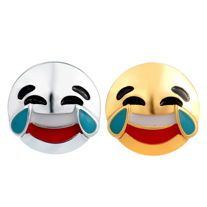 

SH017 12mm HOT EMOJI Metal Snap Button jewelry high quality