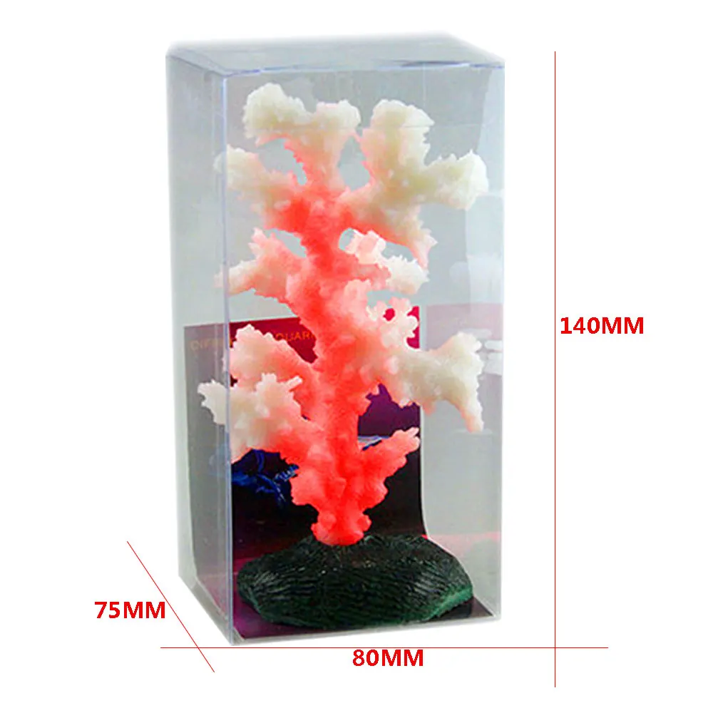 Светящийся имитирующий Коралл искусственное водное растение орнамент для аквариума аксессуары для украшения аквариума