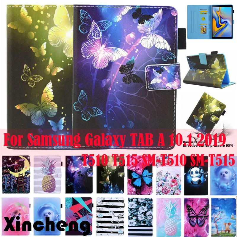 

Wallet Case For Samsung Galaxy Tab A 10.1 2019 T510 T515 SM-T510 SM-T515 Cover Funda Tablet Fashion Patterned Stand Shell
