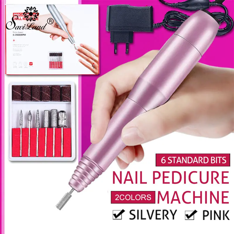 

Saviland Pedicure File Polisher Electric Grinding Machine Drill File Polish Shape Tool Nail Art