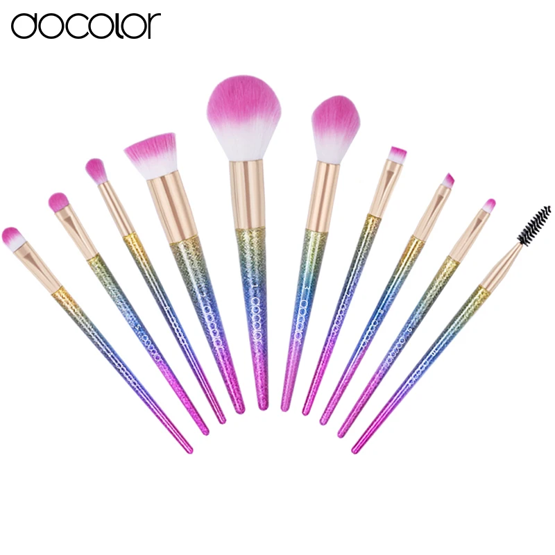 New Arrival Docolor 10PCS Makeup Brushes Fantasy Set Foundation Powder