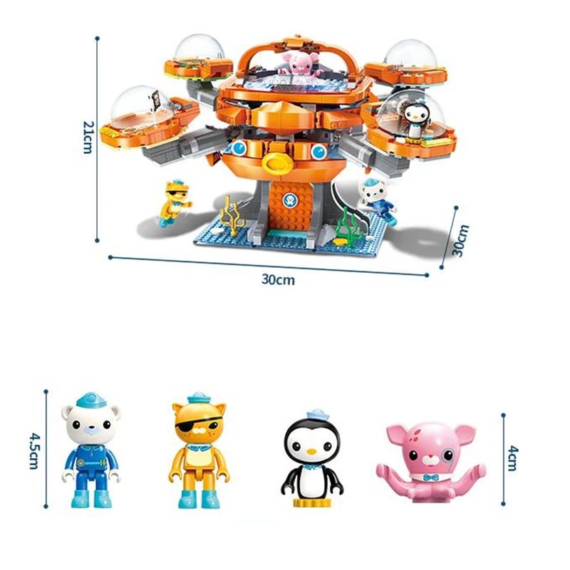 Конструктор Ideas City Les Octopus Octopod Octonauts строительные блоки из мультфильма наборы