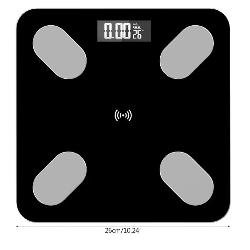 1 шт., Bluetooth, Цифровые Смарт-весы для похудения, lcd, для здоровья, фитнеса, BMI, для мышц, для ванной, весы для похудения