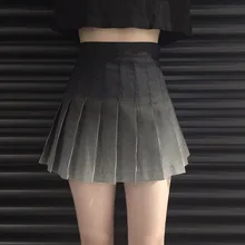 Ретро плиссированная градуированная клетчатая юбка с высокой талией для колледжа, женские юбки, Женская Корейская одежда Харадзюку