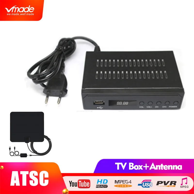 ATSC TV BOX HD Digital Converter Box Terrestrial Antenna Signal Tuner receiver support Dobly AC-3 with Indoor | Электроника