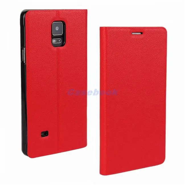 T08 Для Samsung Galaxy Note 4 Случае Стенд Крышка Ультра Тонкий Кожаный Чехол Телефон