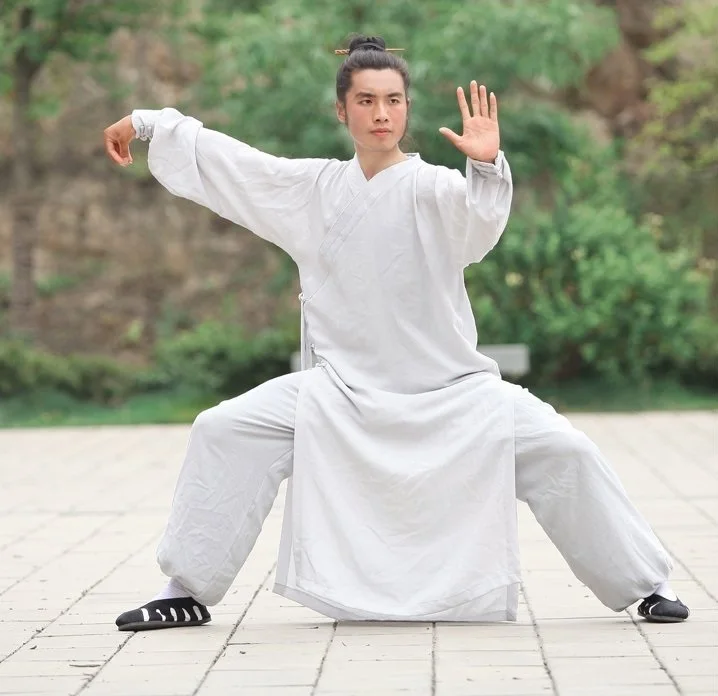 Мужская униформа кунг фу тай чи Wudang даосский халат шаолинского Моха льняная