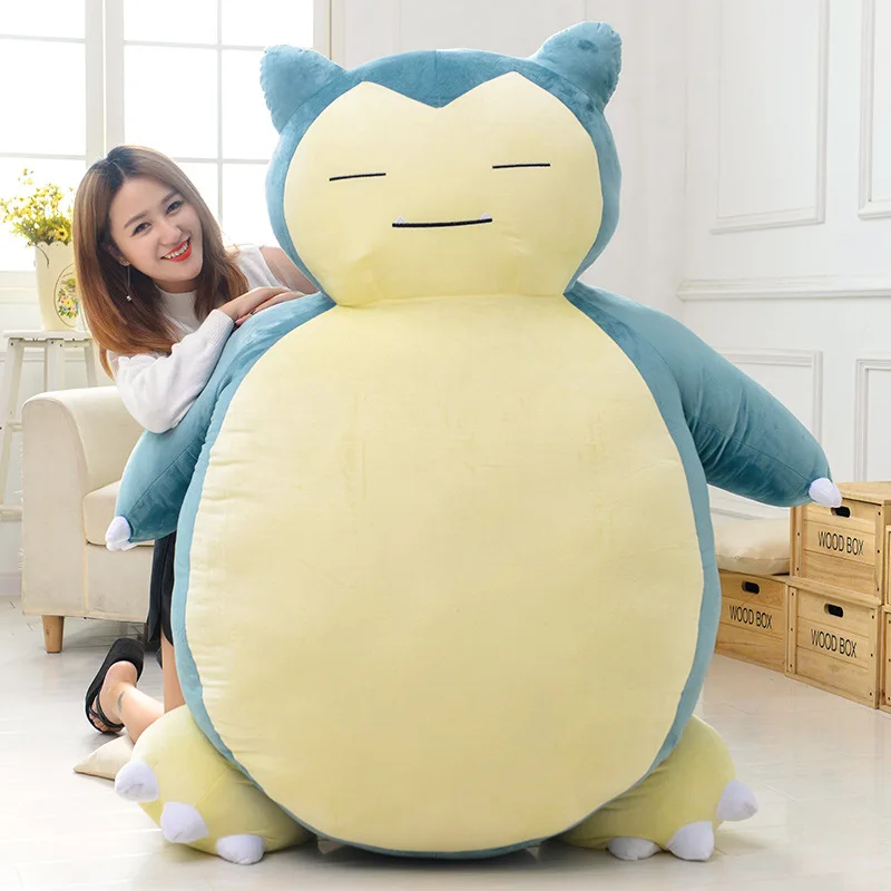 [TOP] Большой размер 150 см аниме мягкие животные Пикачу Snorlax кукла плюшевые игрушки Подушка кровать только чехол(без наполнения) с застежкой-молнией детский подарок