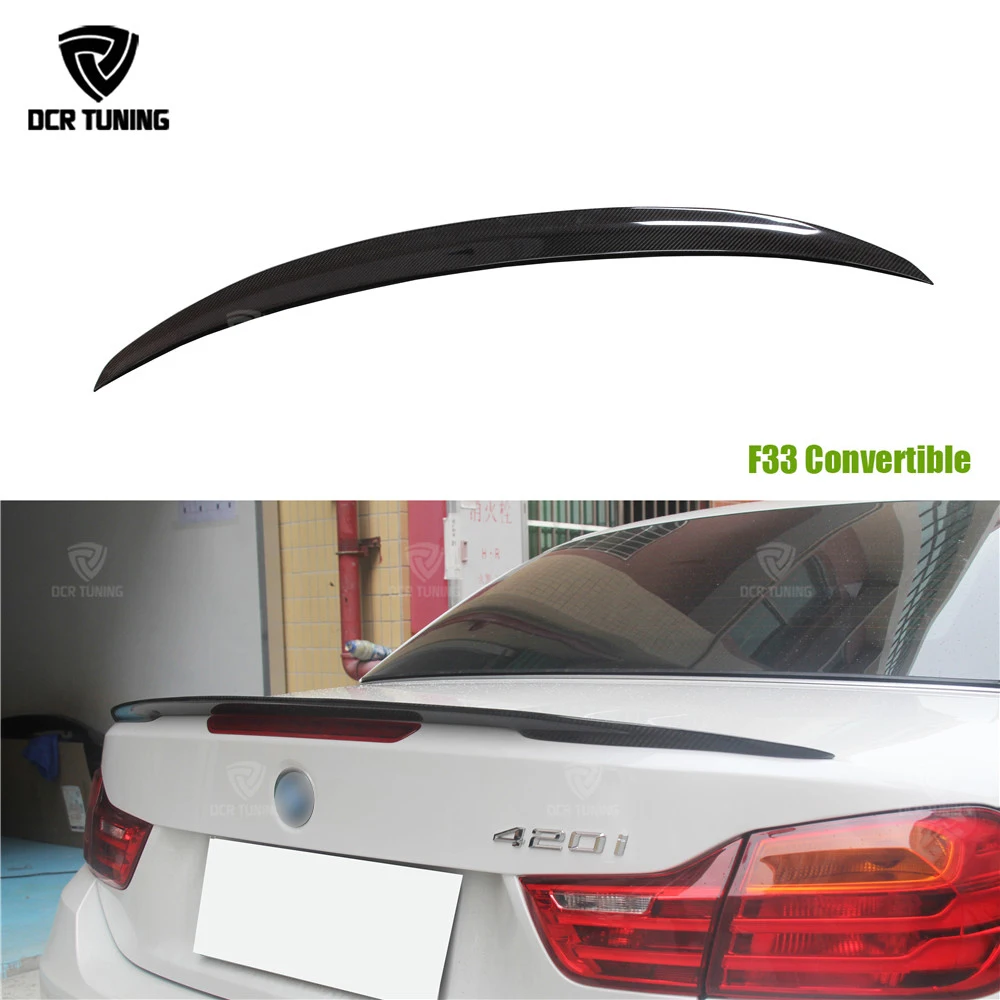 

For BMW F33 Convertible 4 Series 420i 428i 435i F83 M4 Performance Style Carbon Fiber Rear Trunk Spoiler 2014 2015 2016 - UP