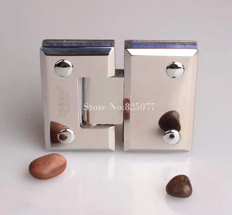 

High Quality 180 Degree 304 Stainless Steel Mirror Shower Bathroom Glass Door Hinges Frameless Shower Glass Clamps Fixed Holder