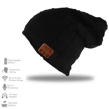 

Bluetooth Music Hat Popular Fashion Warm Soft Winter Sport Hat Wireless Bluetooth Headset Headphone Smart Cap with Speaker Mic
