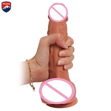 MLSice Super Realistic Dual Layers Soft Huge Dildo Suction Cup Male Artificial Penis Dick Masturbator Adult Sex Toys For Women