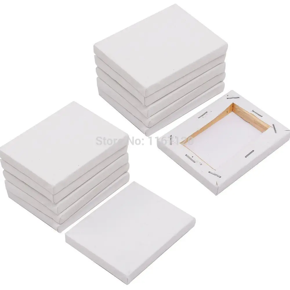 

4pcs Mini Stretched Artists Canvas Small Art Board Acrylic/Oil Paint 2.7*3.5 Inch(7X9cm) blank mini canvas