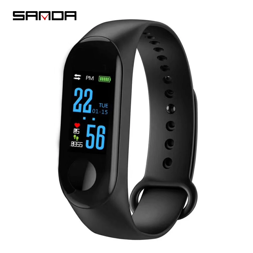 SANDA Smartwatch Bluetooth спортивные часы для мужчин монитор сердечного ритма браслет бега