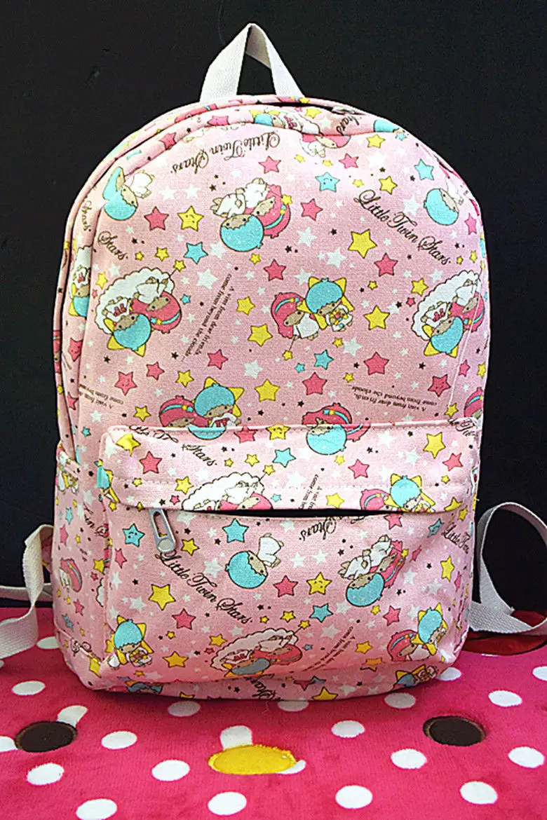 

New Cartoon Hello kitty Canvas Shoulder Backpack Bag yey-BB002