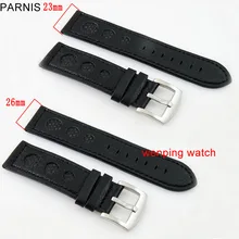 Parnis 23 мм/26 мм аксессуары для часов Ремешки для наручных часов винтажный кожаный ремешок для часов кожаный ремешок