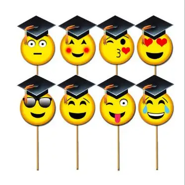 8 шт. Выпускной милый смайлик для фото