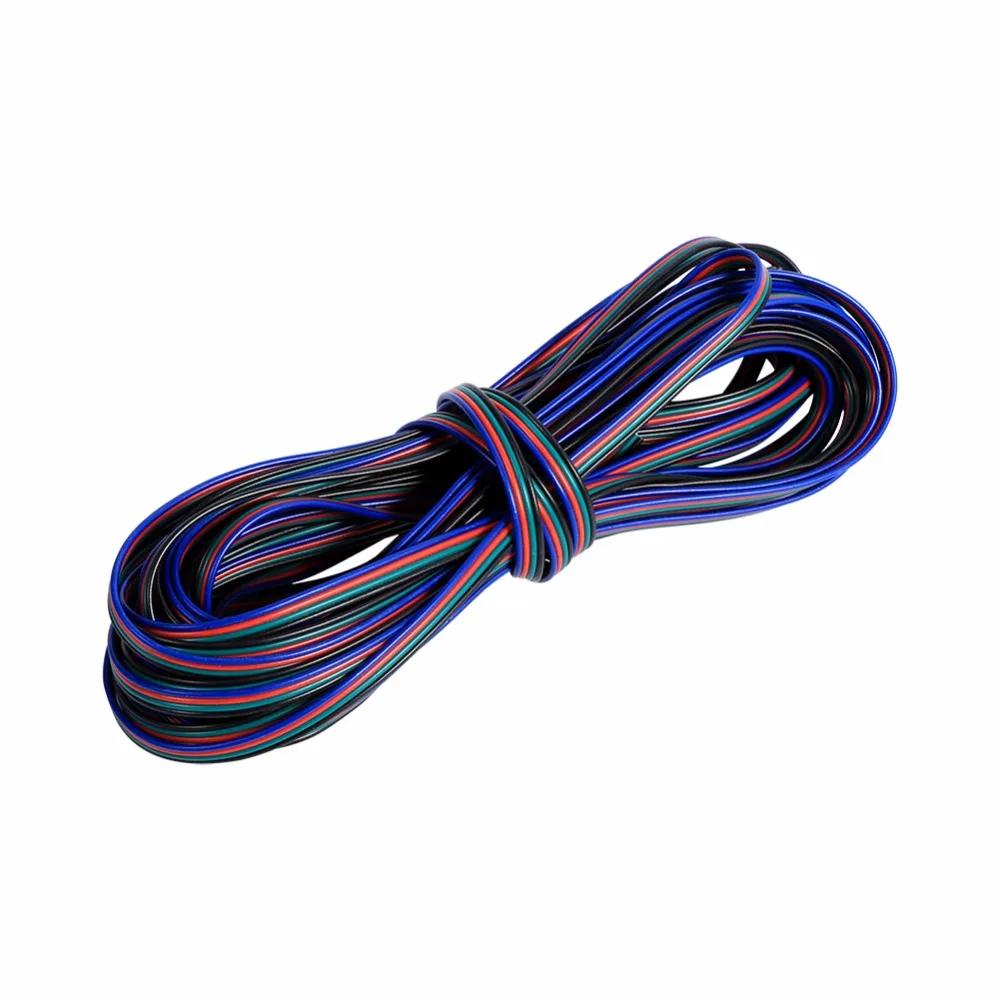 

5m 10m 20m 4 Pin Extension Wire Cable Cord for RGB SMD 5050 3528 LED RGB Strip Light 3pcs/set