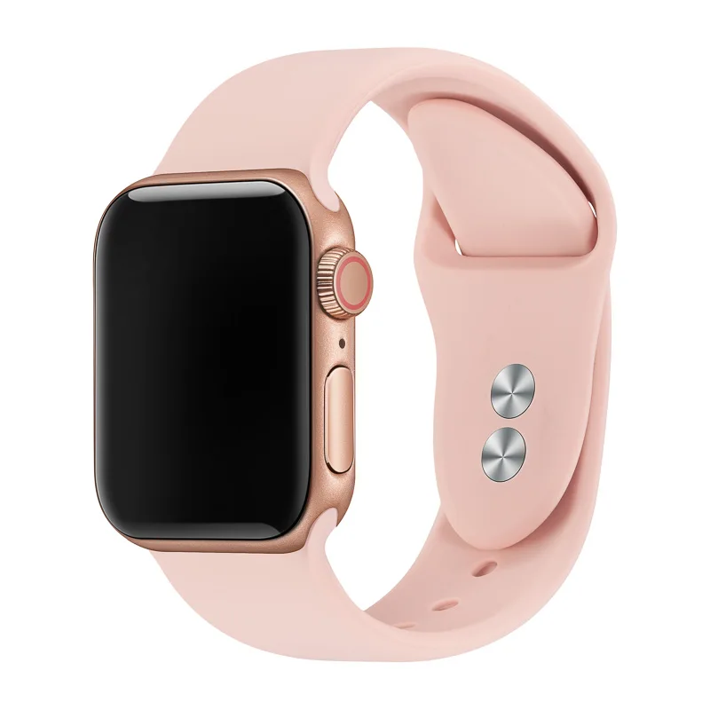 6 Ремешок для Apple Watch 38 мм 40 мм 42 мм 44 мм с двойной пряжкой резиновый силиконовый IWatch ремешок для Apple Watch серии 4,3, 2,1 81024 - Цвет ремешка: 6