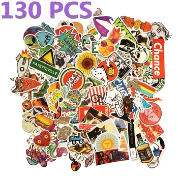 

StillCool Pack of 130 Stickers Skateboard Snowboard Vintage Vinyl Sticker Graffiti Laptop Luggage Car Bike Bicycle Decals Mix Lo