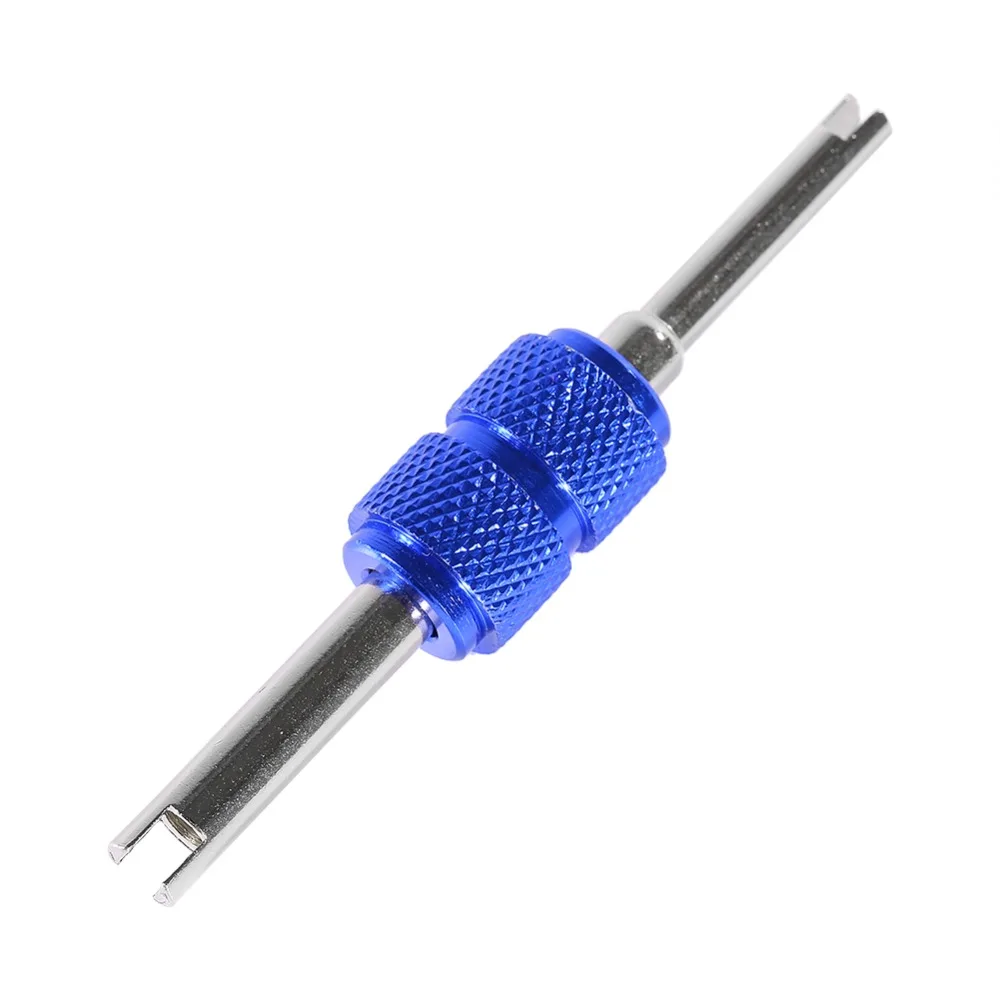 Автомобильный Кондиционер ремонтные инструменты автомобильный ключ сердечника клапана инструмент для снятия шин установщик синяя металлическая ручка двойной конец