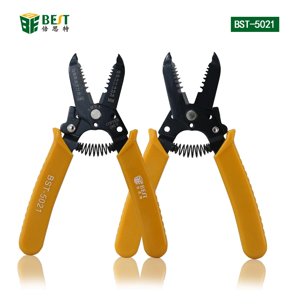 

BST-5021 High quality Cable Wire Stripper Cutter Crimper Automatic Multifunctional TAB Terminal Crimping Plier Tools