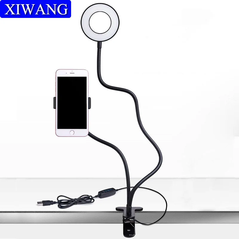 

Multifunction Cellphone Bracket dimmable table lamp desktops stant Clip live support mobile phone Holder Pop Mount accessories