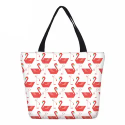 VEEVANV Мода Фламинго печатных сумка Для женщин сумки холст сумка новые дизайнерские пляжная сумка для девочек школа Tote Сумочка