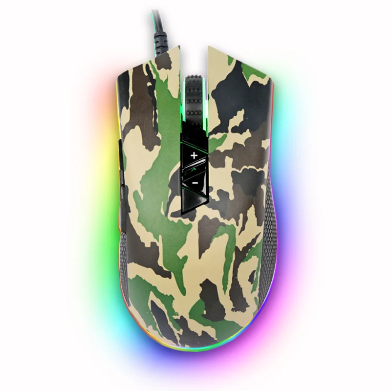 RGB игровая мышь USB Проводная светодиодный мыши с подсветкой 4000 Регулируемая dpi