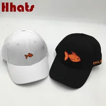 Который в душе высокое качество хлопок пара бейсболка хип хоп вышивка рыба snapback шляпа для женщин мужчин Золотая рыбка папа шляпа от солнца
