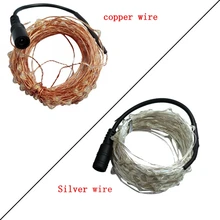 DC12V 10M 20M 30M 50M Led Fairy String Light Waterproof Silver Copper Wire Line Xmas Christmas Festival Wedding Decoration Light