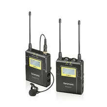Saramonic UWMIC9 Broadcast UHF Wireless Lavalier Microphone System Transmitters +One Receiver for DSLR Camcorder Tour Guiding