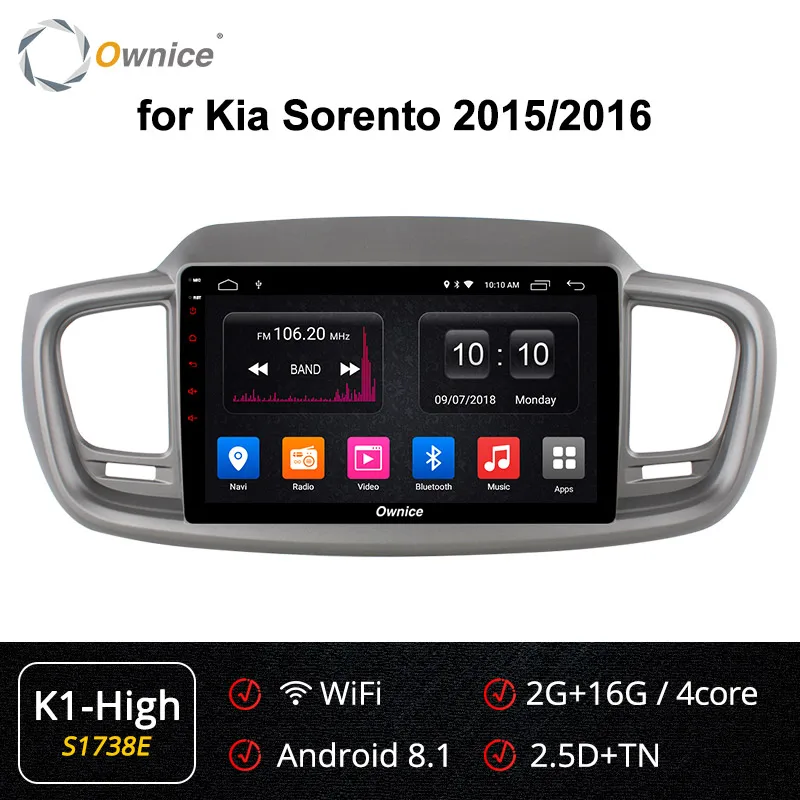 Ownice K1 K2 K3 K5 K6 Восьмиядерный Android 9,0 Автомобильный DVD радио плеер gps Navi для Kia Sorento стерео 4G 360 панорама DSP - Цвет: S1738 K1-High