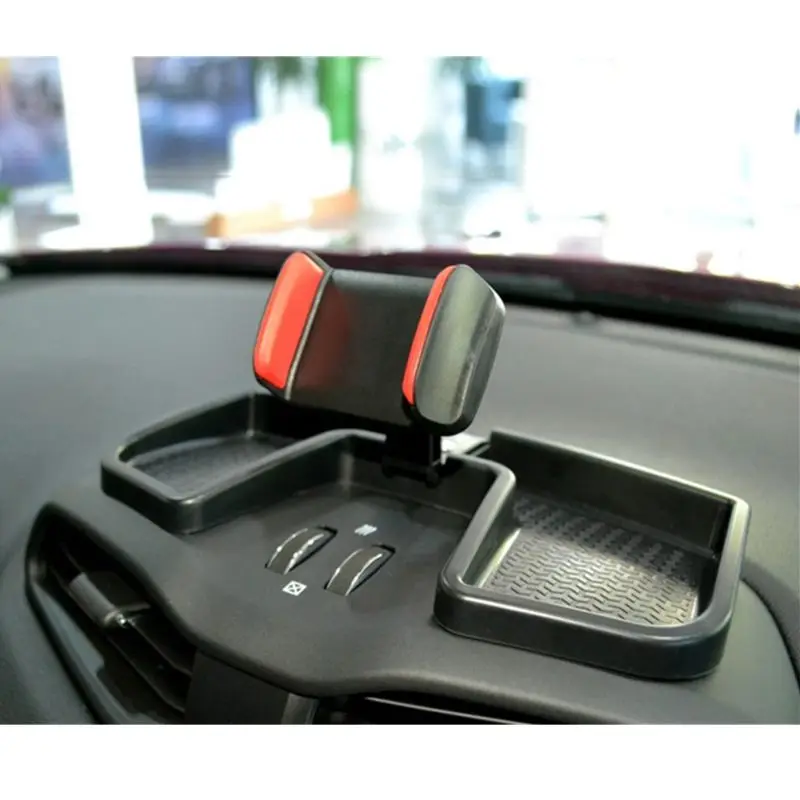 

ABS Car Styling Interior Decoration Red Rotate Cell Phone Holder For Jeep Renegade 2015~2017 Accessories GPS Stand Mount Bracket