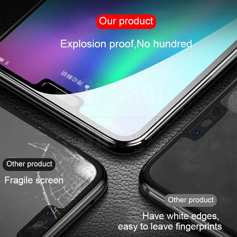 Закаленное стекло полное покрытие для Huawei Honor 8x 7c 7a Pro 10 Lite 20D Защитная пленка