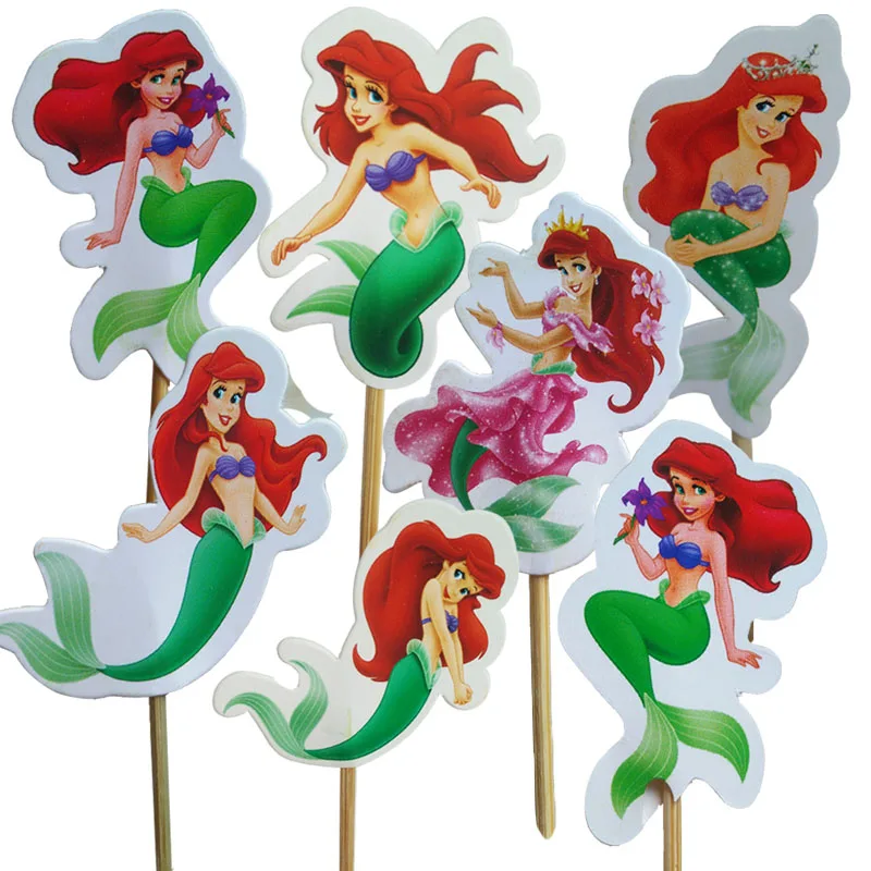 

New arrival 48pcs Cars Princess Design Cartoon Paper Cupcake Topper for Birthday Wedding Party Supplies