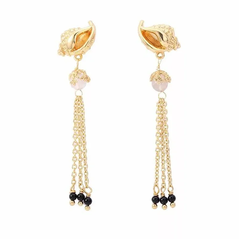 

Amybaby Designer Handmade Enamel Glaze Ocean Collection Shell No Piercing Drop Earring Jewelry For Party