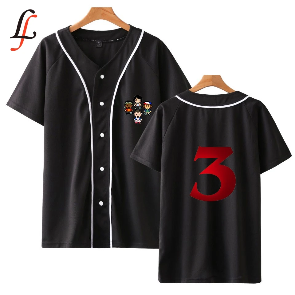 

Stranger things 3 harajuku Print baseball jacket Women/Men summer Modis Clothes 2019 Hot Sale Short Sleeve Plus Size XXXXL
