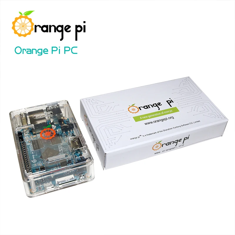 Оранжевый Pi PC SET2: оранжевый Pi PC+ прозрачный ABS чехол с поддержкой Android, Ubuntu, Debian